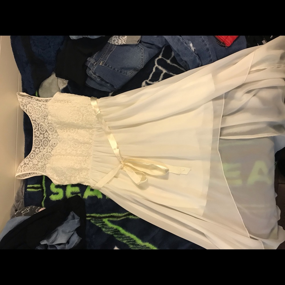 White formal dress